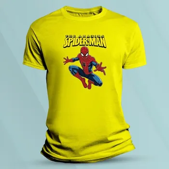 Dětská móda Dětské tričko s potiskem Spider-Man 2 Žlutá velikost 152 (12-13 let)