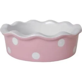 Forma na pečení Keramická forma na koláč 12 cm v růžové barvě – vintage keramika od Isabelle Rose