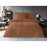 Luxusní žakárové povlečení 220x200, 70x90cm listy hnědé