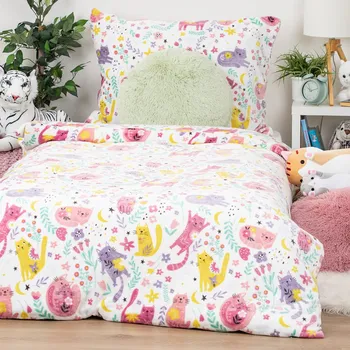 Povlečení 4Home Playful Paws mix barev 140 x 220, 70 x 90 cm zipový uzávěr