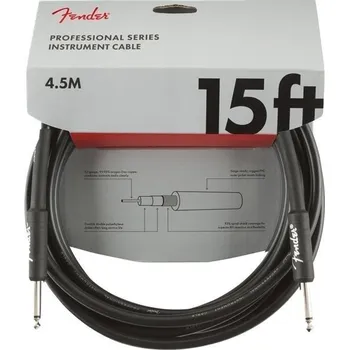 Fender Professional Series Black 4,5 m Rovný - Rovný Nástrojový kabel