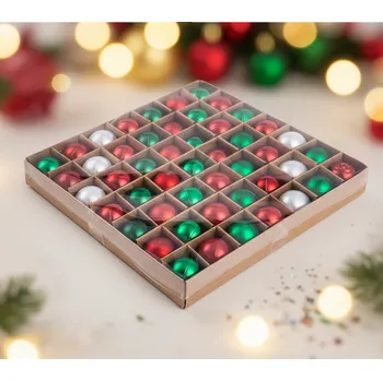 Vánoční dekorace Vánoční koule GERONI | barevné ozdoby, sada 48 kusů | 3 cm | 714511 Cena za 48 kusů v balení