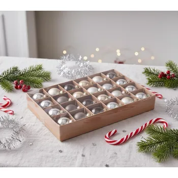 Vánoční dekorace Vánoční plastové koule | GERONI | zlaté, sada 24 ks. | 714658 Cena za 24 kusů v balení