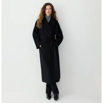 Reserved - Klasický kabát s&nbsp;příměsí vlny handmade - černý - 479GX-99X - 479GX-99X-XL