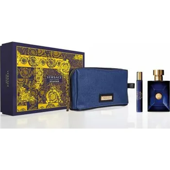 Pánský parfém Versace Dylan Blue Dárková sada EDT 100 ml, miniaturka Dylan Blue EDT 10 ml a kosmetická taštička