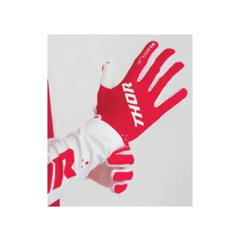 Moto rukavice Dětské Mx Rukavice Thor Ridemode Glove Static Red 2026, Velikost L