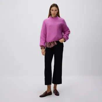 Dámské džíny Reserved - Džíny straight s prošíváním - černý - 582GE-99J - 582GE-99J-40