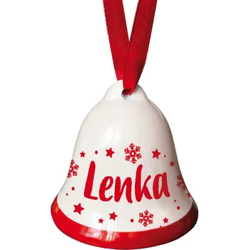 Vánoční dekorace Nekupto Vánoční zvonek se jménem - Lenka