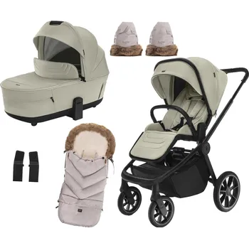 Kočárek Set ZOPA Move Cross 5 + hluboká korba Move XL 5 + DÁRKY 2025, boss grey + Zimní rukavice Fluffy 2 + Zimní fusak Fluffy Combi + Adaptéry na autosedačku