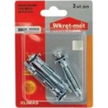 Hmoždinka Klimas Wkręt-met HM. ROZPĚRNÁ OCEL. DO SÁDROK. 4X25 MOLLY BLISTR | sleva 19% | cena za ks