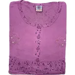 Vn.Lot Dámská bavlněná nadměrná noční košile s krátkým rukávem KIRA Barva: Světle růžová, Velikost: 6XL