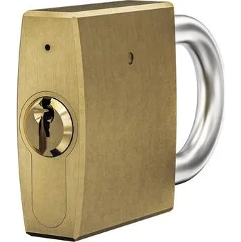 Zámek na kolo WINKHAUS visací zámek AZ, různé zamykání, šířka 55 mm, mosaz matná