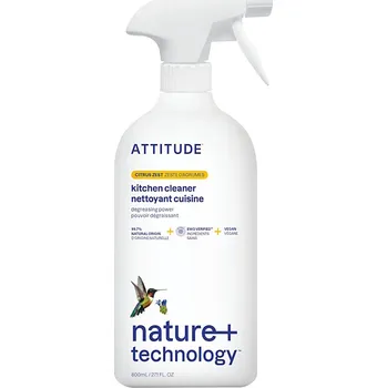 Přípravek do myčky ATTITUDE Čistič kuchyně s vůní citronové kůry s rozprašovačem 800&nbsp;ml