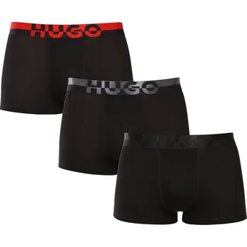 3PACK pánské boxerky HUGO černé (50545667 002) XXL Možnost vrácení zboží ZDARMA do 120 dnů!