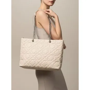 Kabelka Sinsay - Prošívaná kabelka shopper - béžová - 578EK-02X - 578EK-02X-ONE