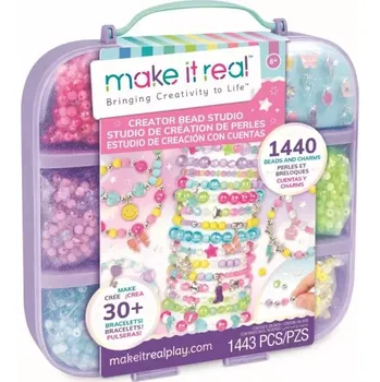 dětská sada na výrobu šperků Make It Real Kreativní box na výrobu náramků s korálky a přívěsky