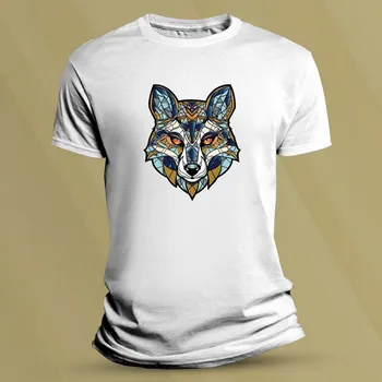 Chlapecké tričko Tričko pro děti Vlk barevný Bílá velikost 104 (3-4 roky)