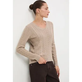 Pánský svetr Svetr z merino vlny Medicine RW25-SWD813 béžová 08M, vel. S