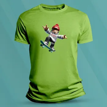 Chlapecké tričko Dětské tričko s potiskem Roblox Avatar velikost S Lime