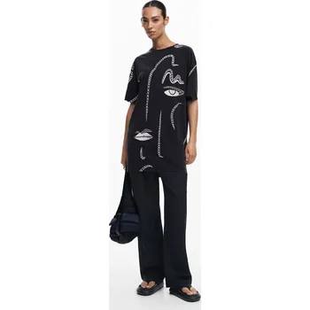 Dámské šaty šaty Desigual Baixas negro velikost XS