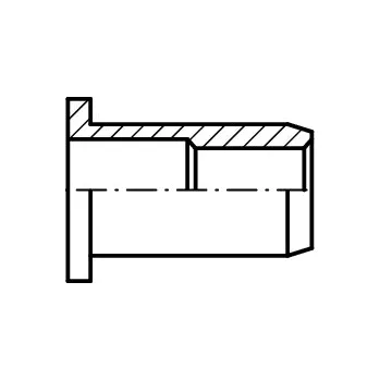 Nýt PROFISTYL Nýtovací matice plochá hlava hladké tělo hliník AL Varianta: Matice nýtovací plochá hlava hladké tělo AL hliník M5 (0,5-3,0)