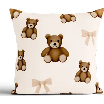 Povlak na dekorativní polštářek Bavlněný povlak na polštář Renforcé 40 × 40 cm - Plyšoví medvídci