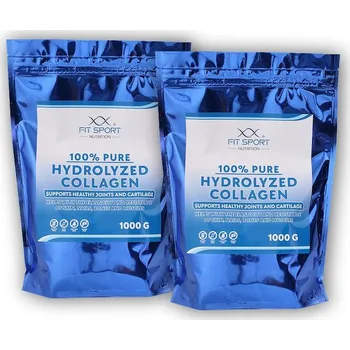 Kloubní výživa FitSport Nutrition 2x 100% Pure Hydrolyzed Collagen 1000g + Hydrolyzovaný Kolagen + DÁREK