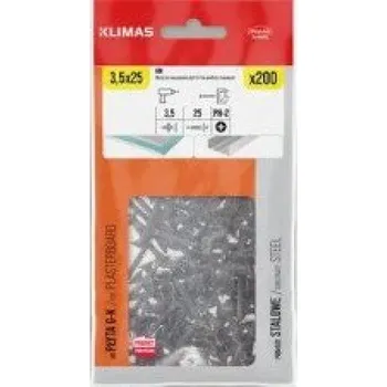 Vrut Klimas Wkręt-met VRUT SÁDROKARTON-KOV 3,5X25 SÁČEK | cena za ks