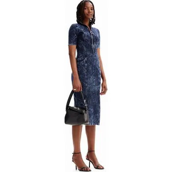 Dámská móda šaty Desigual Race denim medium wash velikost XL