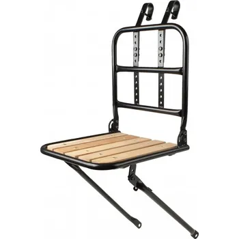 nosiče na kolo Nosič RETRO Fe s dřevěnou plochou