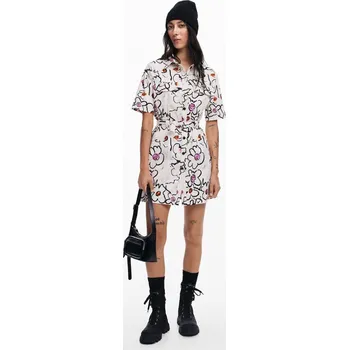 Dámské šaty šaty Desigual Camisero Flor white old velikost XL
