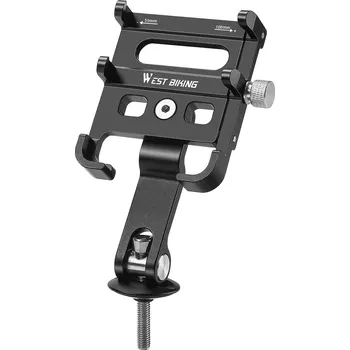 Kovový držák na mobil do středu řídítek – hliníkový držák do představce na kolo West Biking YP0715072