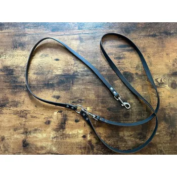 Vodítko pro psa LV Shop Vodítko lovecké přepínací jednoduché kožené černé Velikost: XS