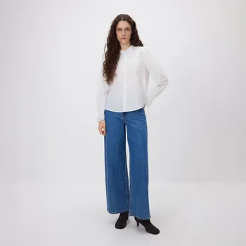 Dámské džíny Reserved - Džíny wide leg s prošitím - modrá - 587HV-55J - 587HV-55J-36