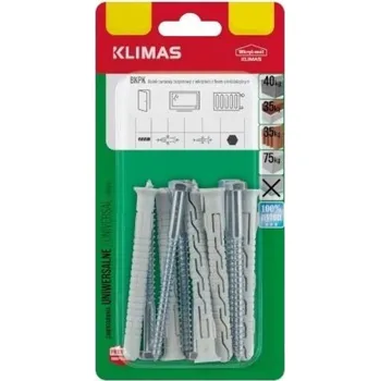 Hmoždinka Klimas Wkręt-met HM. RÁM. PLOCHÝ LÍMEC S VRUTEM 6HR 10X100 BLISTR | sleva 19% | cena za ks