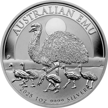 Stříbrná investiční mince Emu 1 Oz 2025