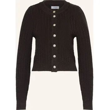 Dámský svetr Grasegger Dámská Pletená Kazajka Dj, tmavě hnědá, 42