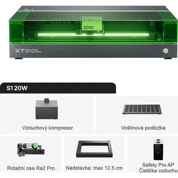 Gravírování xTool S1 - 20W Inteligentní diodová gravírka - Kompletní sada