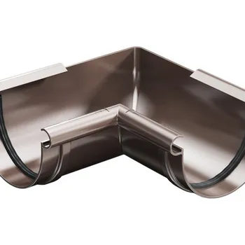 Střecha Gutta Aqua roh pvc žlabu vnitřní 150 mm hnědá | cena za ks