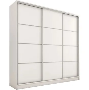 Šatní skříň Šatní skříň LITOLARIS 180 bez zrcadla, se 4 šuplíky a 2 šatními tyčemi, bílý mat +možnost VÝNOSU + PROVĚŘENO zákazníky + vyzvednutí ZDARMA