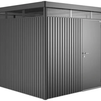 Zahradní domek Biohort HighLine H6, stříbrná metalíza, s jednokřídlými dveřmi | cena za ks