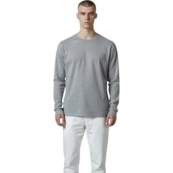 Pánské nadměrné bavlněné tričko s dlouhým rukávem 02 Barva: Šedá, Velikost: 5XL