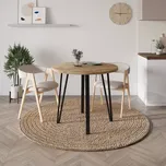 Kulatý jídelní stůl Houseland Xana 90 cm dub Castello medový