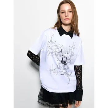 Dámská móda Tričko s potiskem - M - House - bílý - 642GV-00X