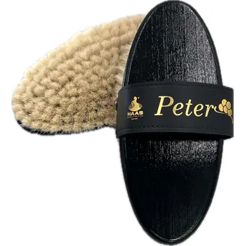 Čištění pro koně Haas Kartáč jemný Peter Haas, černý