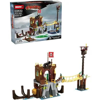 ostatní stavebnice Woma Stavebnice Pirátská pevnost, 442 dílků