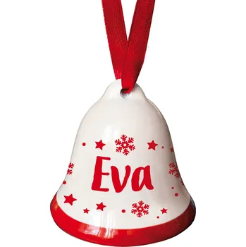Bytová dekorace Nekupto Vánoční zvonek se jménem - Eva