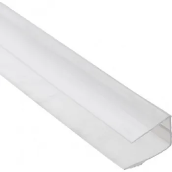 Stavební profil Covestro Ukončovací profil ALU-U poly Ukončovací U profil na tloušťku 16mm z polykarbonátu Barva: čirá, Délka: 2100, Síla desky: pro sílu PC 16 | cena za bm