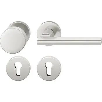 Stavební výplň FSB kliková sada 12 1035 ASL na rozetě PZ, pevná koule, stříbrný elox