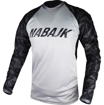 cyklistický dres Nabajk Smrkk men jersey long sleeve grey vel. XL